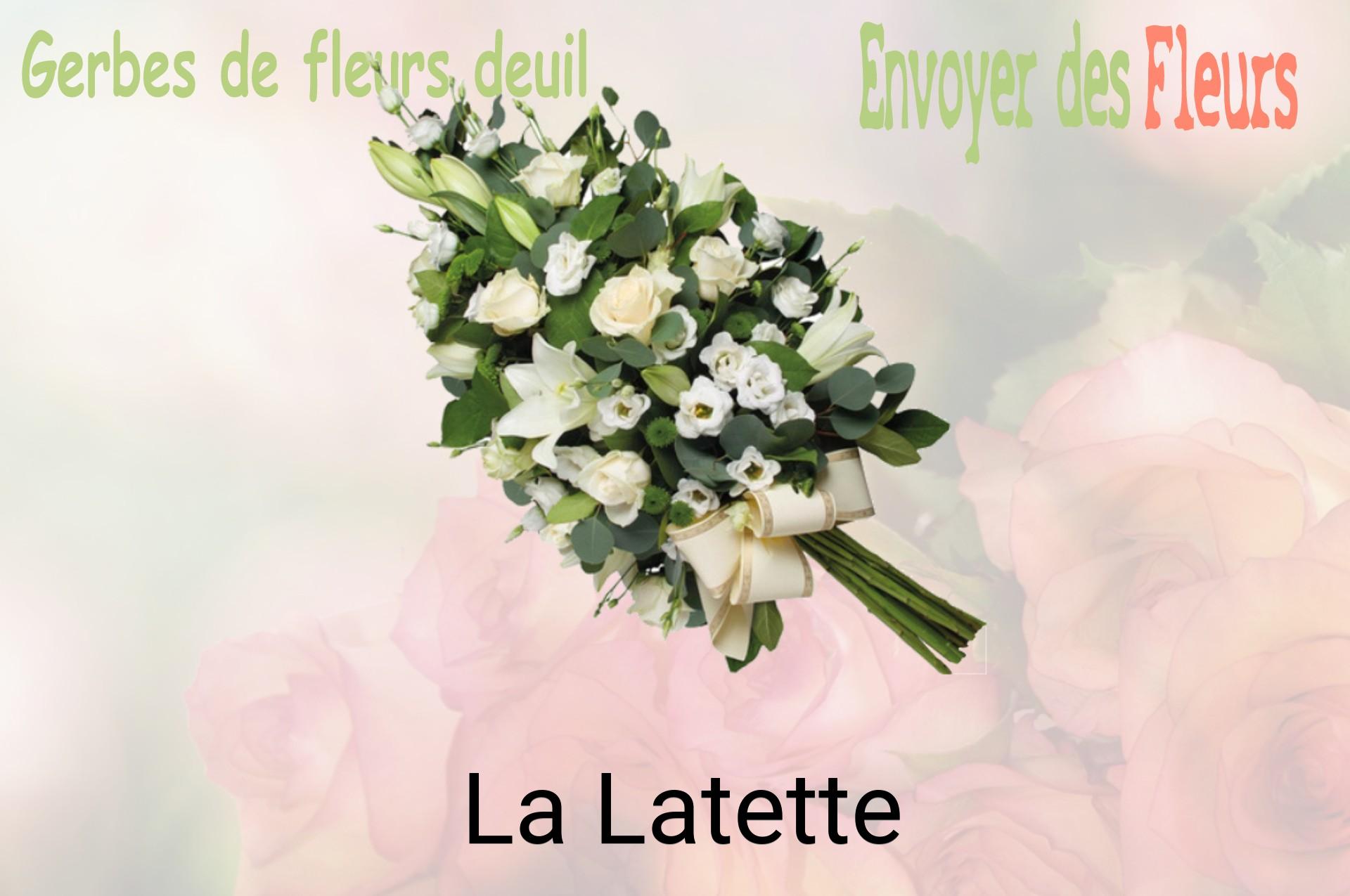 Gerbe de fleurs de deuil livrée à La Latette